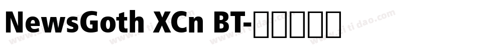 NewsGoth XCn BT字体转换